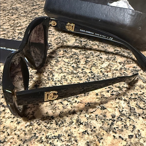 Dolce & Gabbana Black and Gold Sunglasses - Picture 2 of 9
